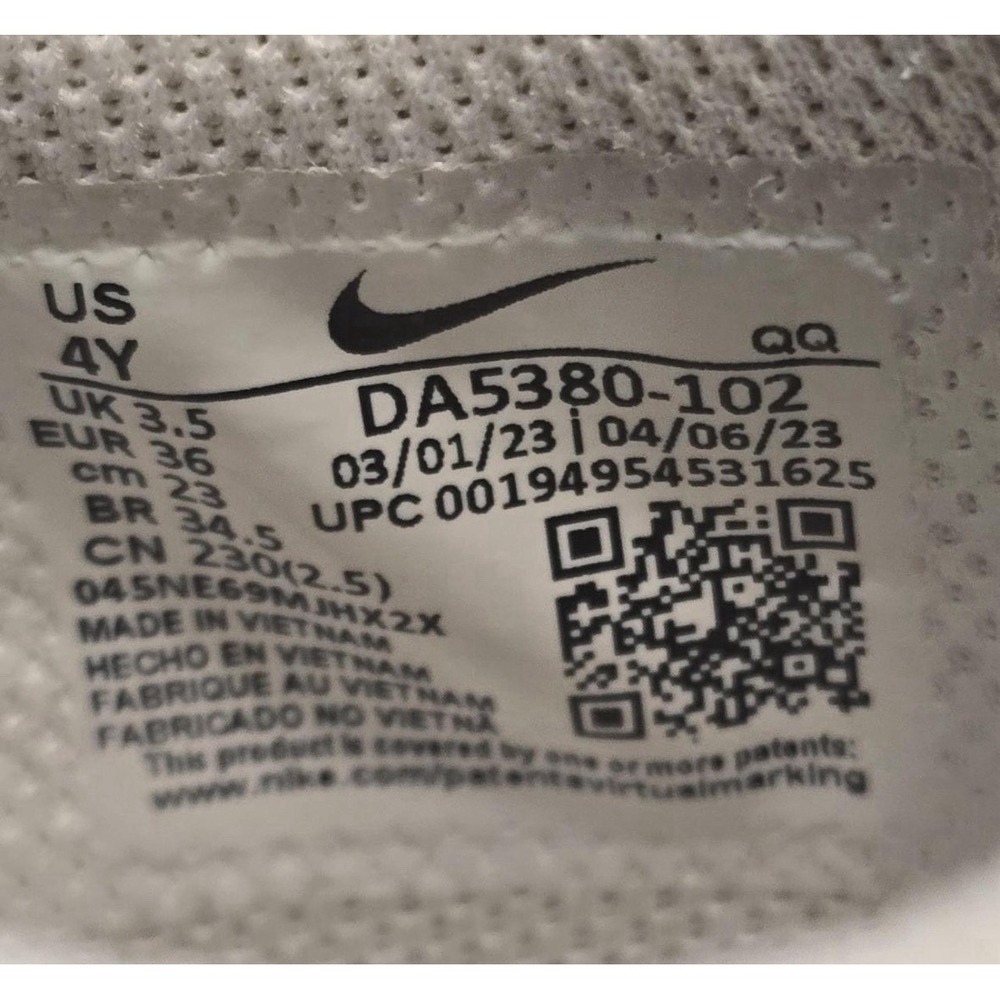 Nike Big Kids Court Legacy Next Nature Shoes White/Black Desert Ochre Size 4Y - Picture 7 of 8